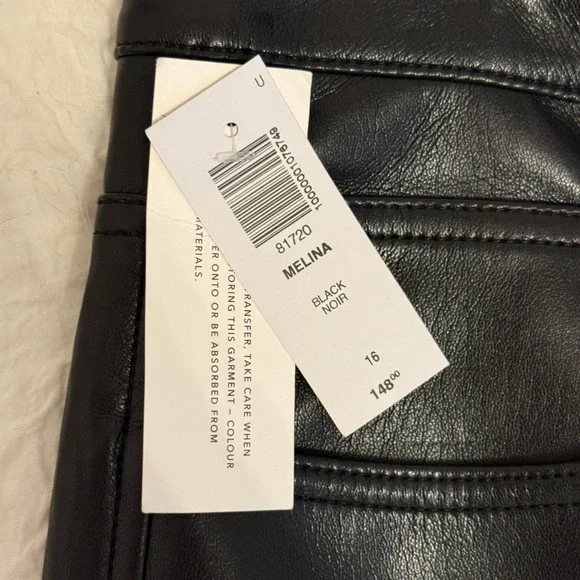 NWT Aritzia Wilfred Melina Pant - Size 16 (Black) - Picture 3 of 8